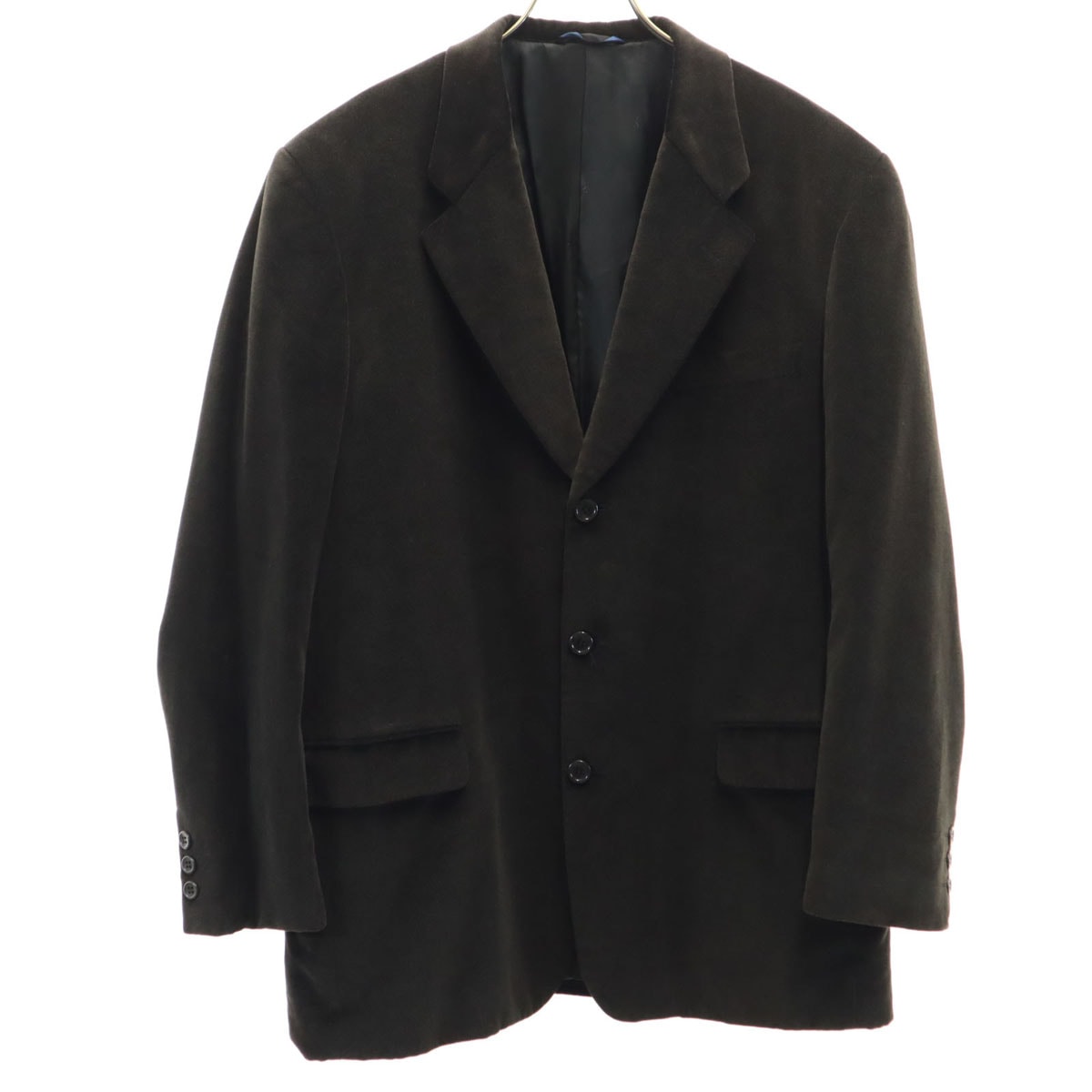 Christian Dior MONSIEUR クリスチャンディオール ムッシュ 90s オールド ベロア テーラードジャケット L ダークブラウン