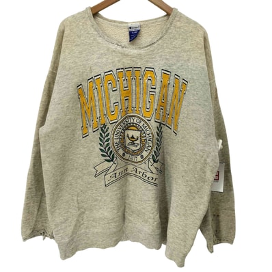 90S USA製 青タグ BASIC TRANING カレッジロゴ スウェット 襤褸【1142076656084】