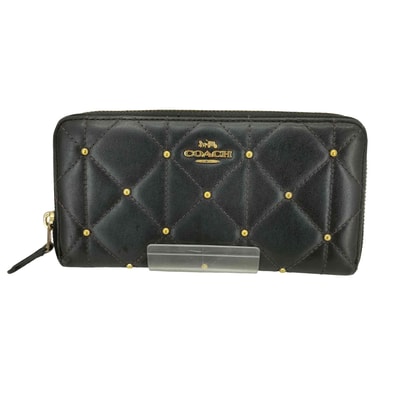 キルティング ゴールドスタッズ レザー ウォレット【1141013142550】