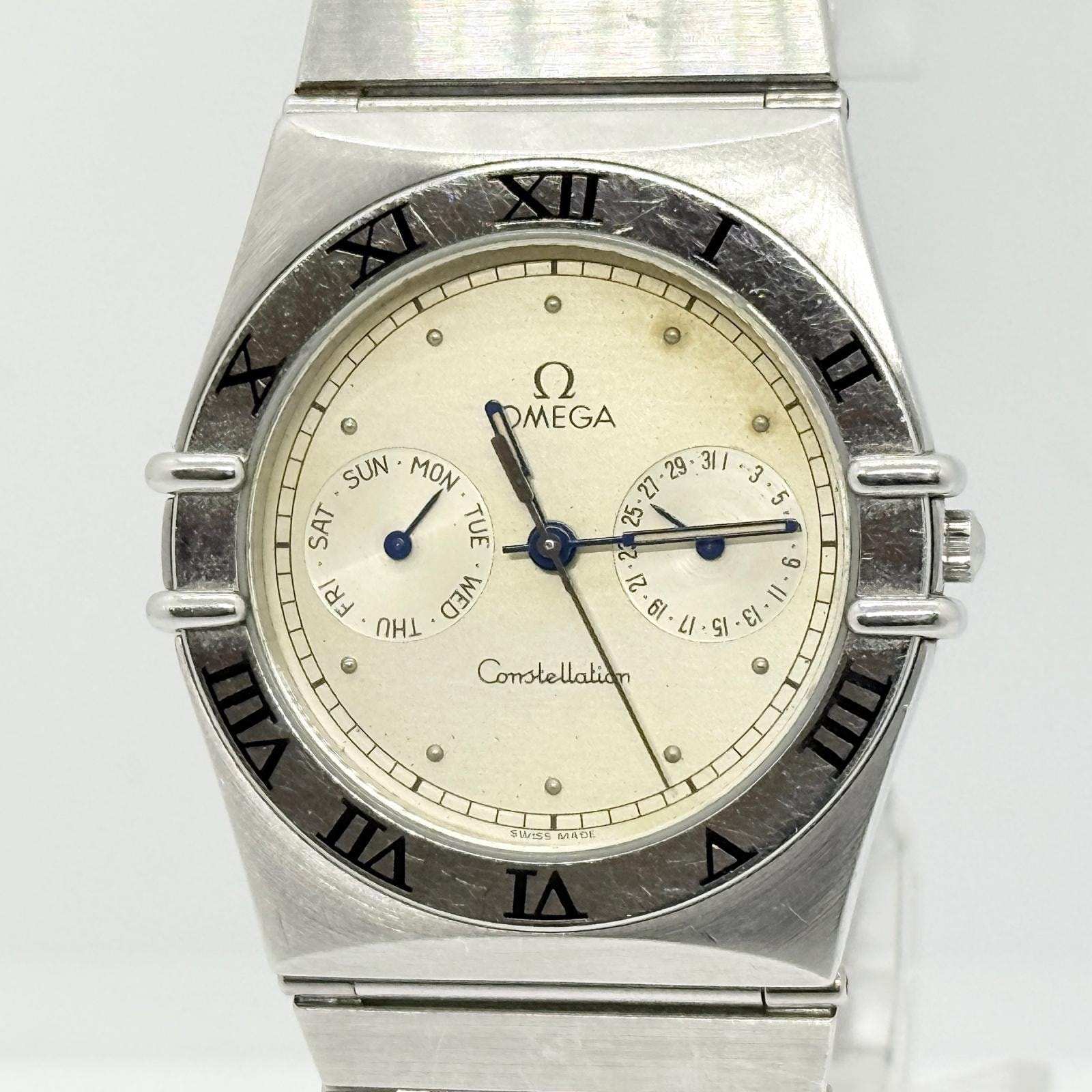 OMEGA オメガ コンステレーション SS シルバー QZ メンズ デイデイト ヴィンテージ 腕時計 稼働品