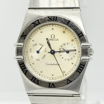 OMEGA オメガ コンステレーション SS シルバー QZ メンズ デイデイト ヴィンテージ 腕時計 稼働品
