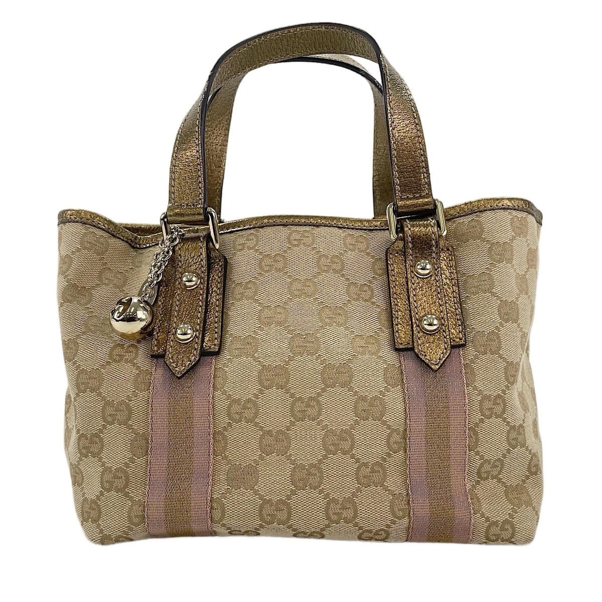 グッチ GUCCI GGキャンバス シェリーライン ハンドバッグ【中古】
