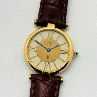 CARTIER カルティエ ヴァンドーム 590003 ゴールド QZ レディース SV925 腕時計 訳あり