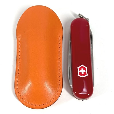 エルメス HERMES ヴィクトリノックス VICTORINOX マルチツール ケース付き ハサミ 爪やすり ボールペン ナイフ SS レッド