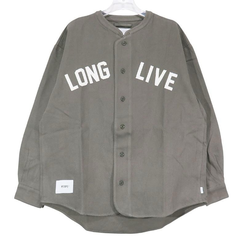 新品 WTAPS ダブルタップス 21AW LEAGUE/LS/COTTON.FLANNEL 212TQDT-SHM04 リーグ ロングスリーブ コットン フランネル シャツ オリーブドラブ 長袖 サイズ02(M)