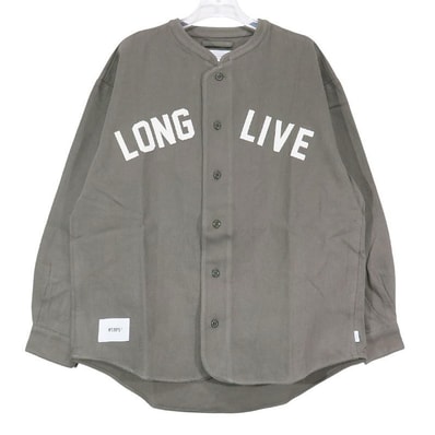 新品 WTAPS ダブルタップス 21AW LEAGUE/LS/COTTON.FLANNEL 212TQDT-SHM04 リーグ ロングスリーブ コットン フランネル シャツ オリーブドラブ 長袖 サイズ02(M)