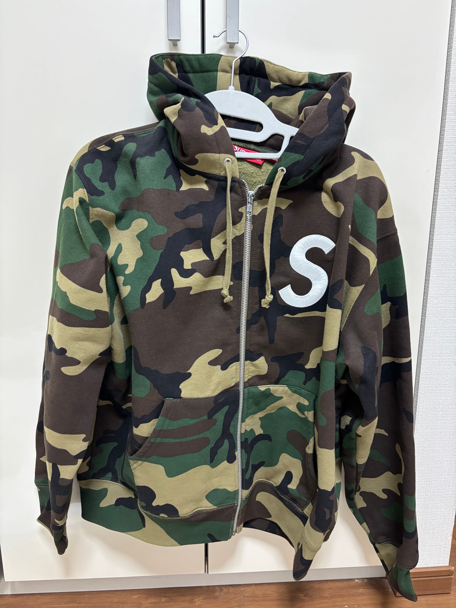 Supreme S Logo Zip Up Hooded Sweatshirt (25FW) "Woodland Camo"