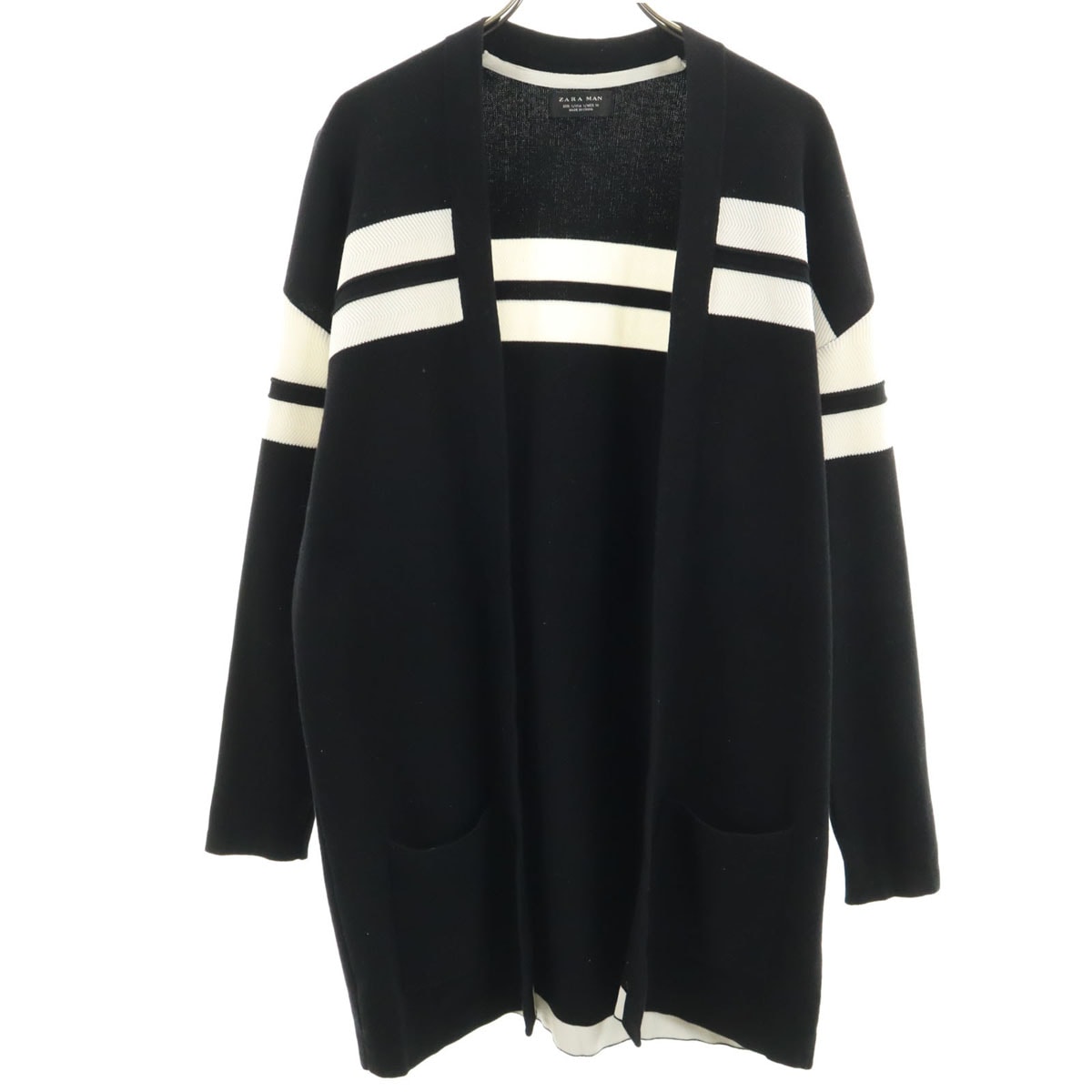 美品 ZARA MAN ザラマン 長袖 カーディガン S ブラック系