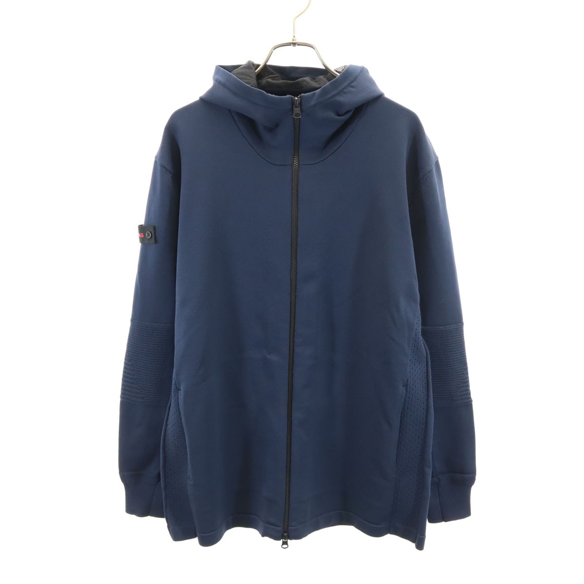 美品 BRIEFING ブリーフィング 長袖 ニット ジップパーカー L ネイビー