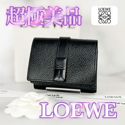 超極美品 LOEWE トライフォールドコンパクト 三つ折り財布