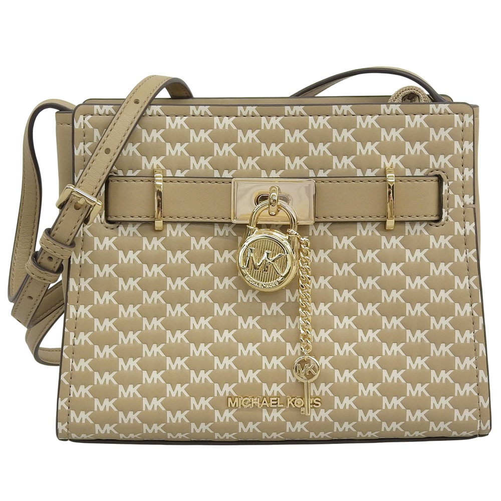 マイケルコース 美品 レザー MKシグネチャー ショルダーバッグ レディース ベージュ