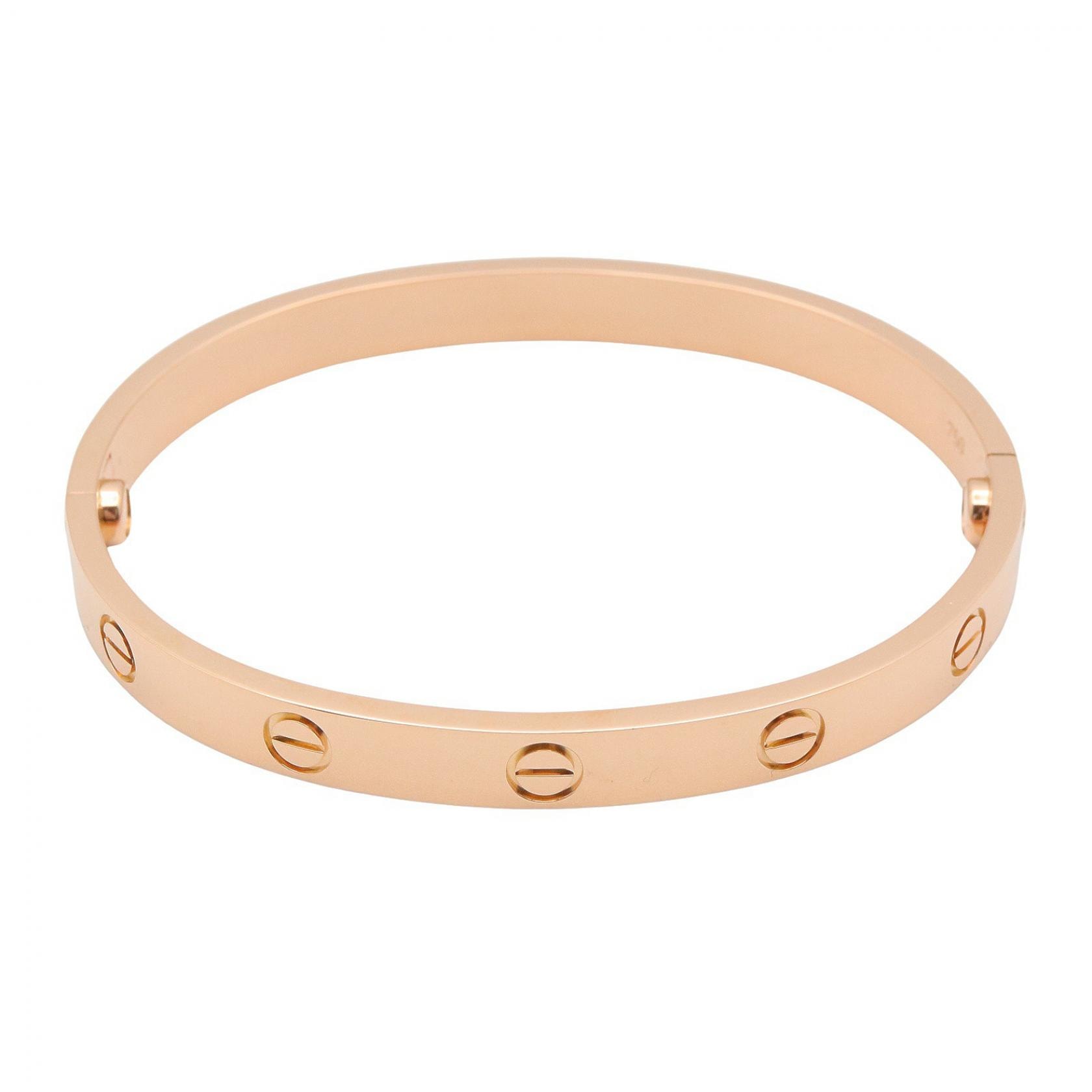 カルティエ CARTIER ラブブレス ブレスレット アクセサリー K18PG(ピンクゴールド) メンズ レディース ゴールド系 【中古】