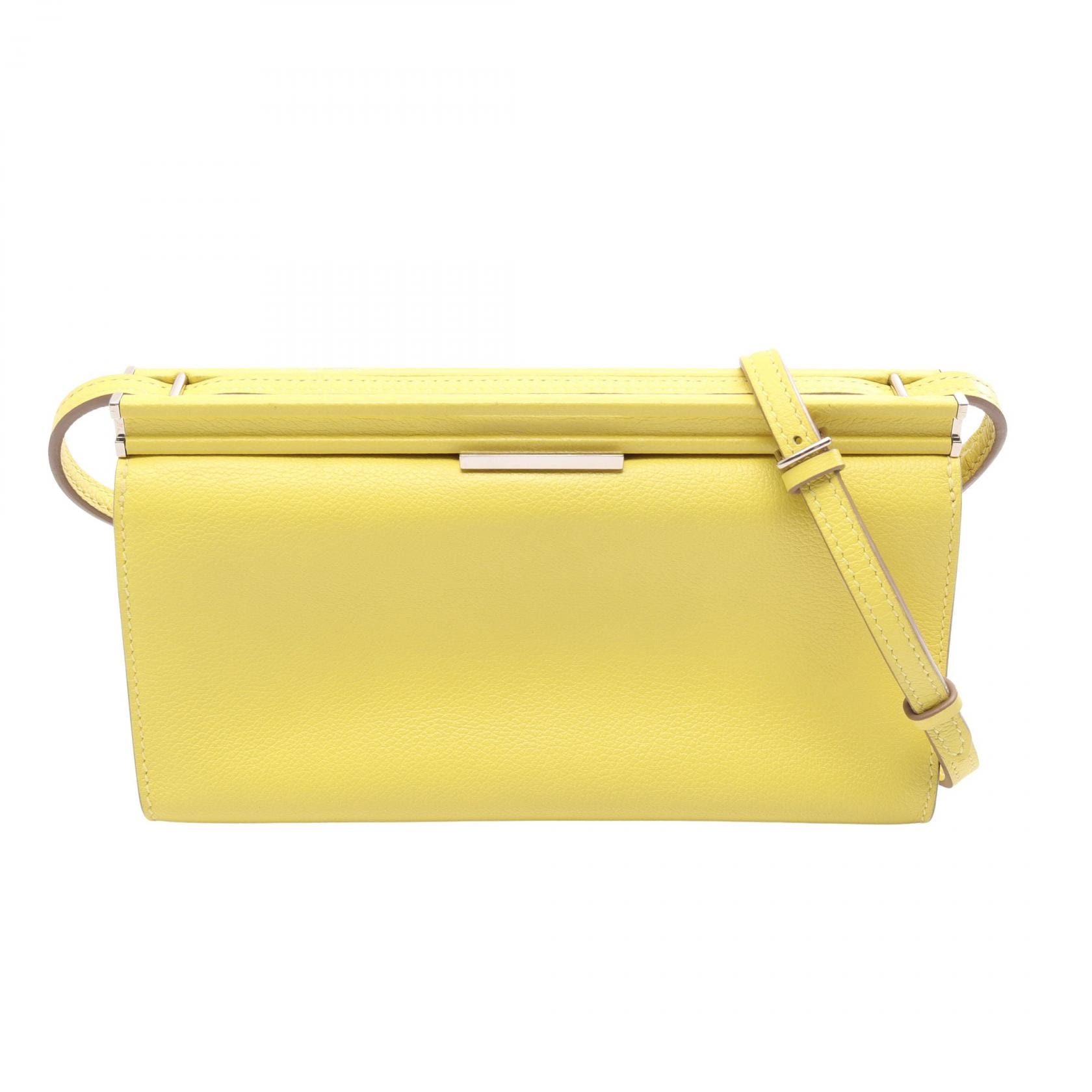 エルメス HERMES クリックH 21 ライム ショルダーバッグ バッグ エバーカラー エバーカラー D刻印(2019年製造) レディース イエロー系 【中古】