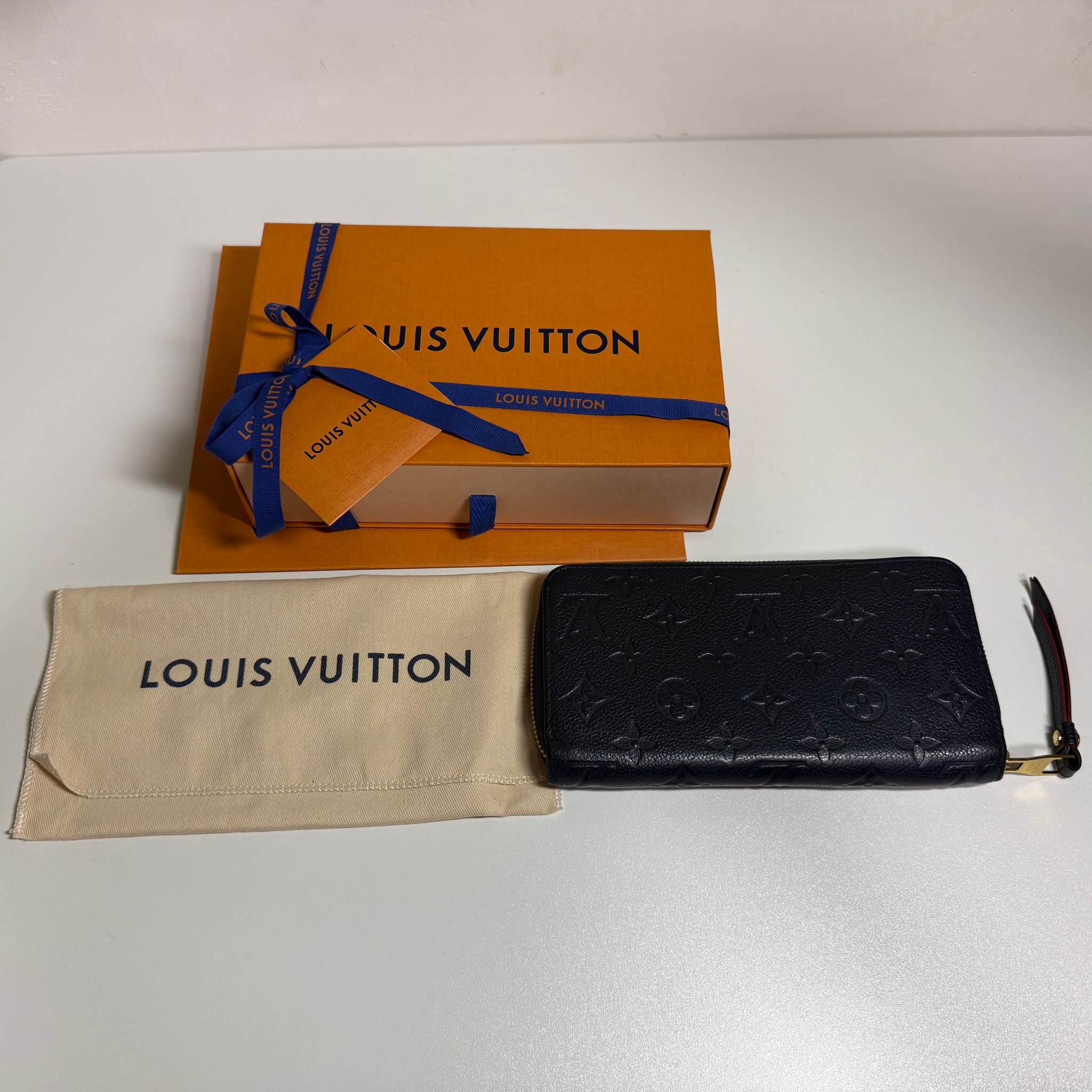 Louis Vuitton Zippy Wallet Monogram Empreinte "Marine Rouge"