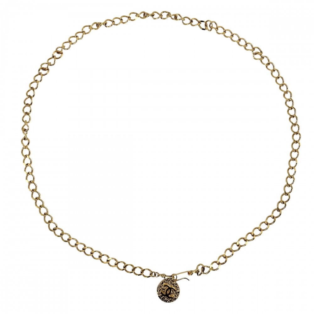 C (やや傷や汚れあり)】CHANEL シャネル ベルト チェーンベルト ココ