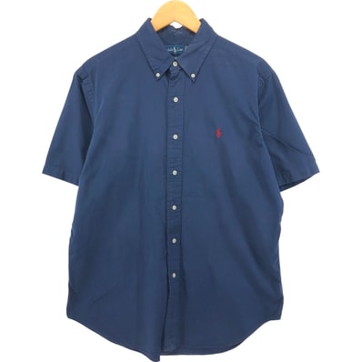 古着 ラルフローレン Ralph Lauren CLASSIC FIT 半袖 ボタンダウンシャツ メンズL相当/eaa552736