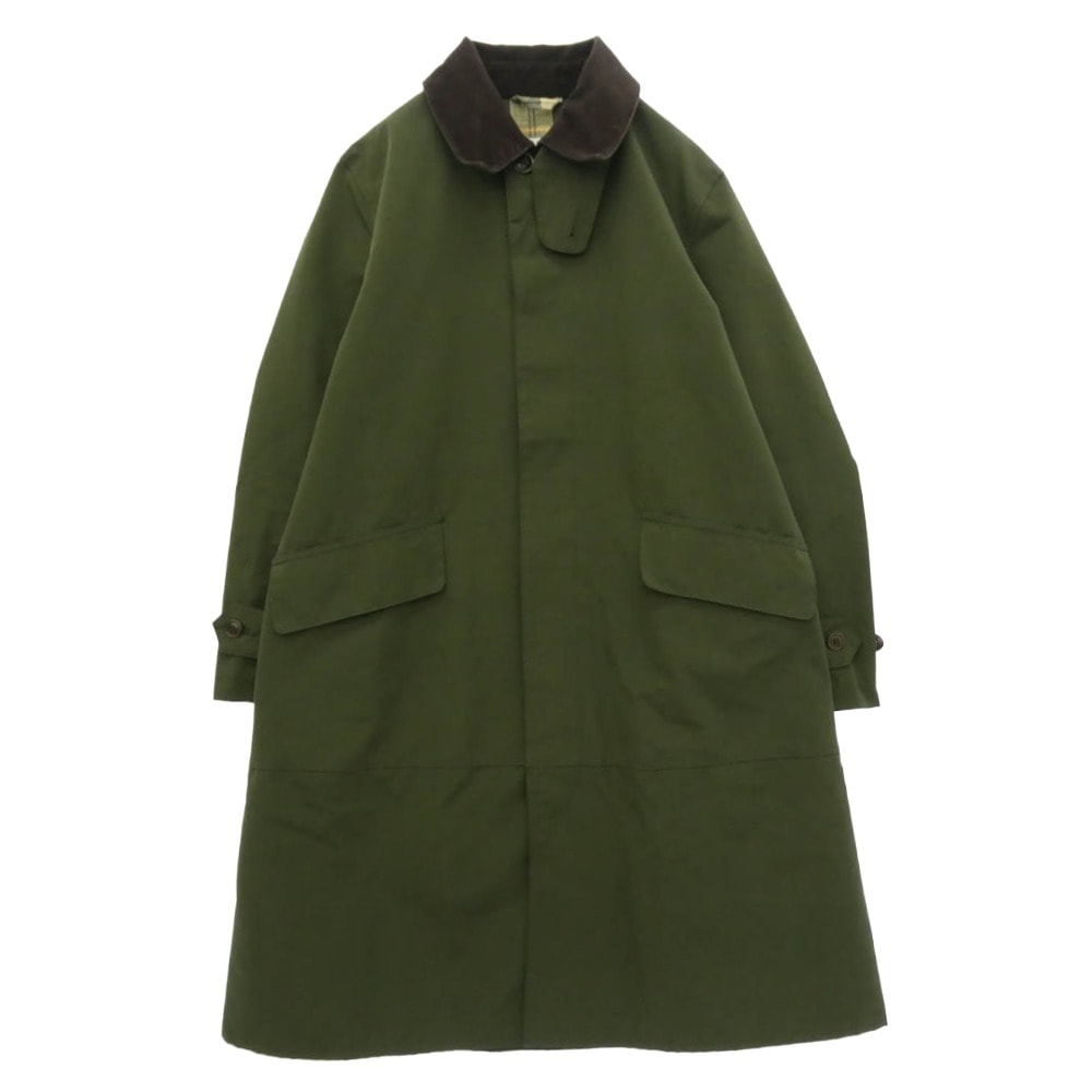 Barbour バブアー 1902195 SINGLE BREASTED COAT シングル ブレステッド ロング コート モスグリーン系 36【中古】