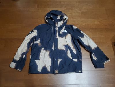 Supreme x The North Face Bleached Denim Print Mountain Jacket "Black"