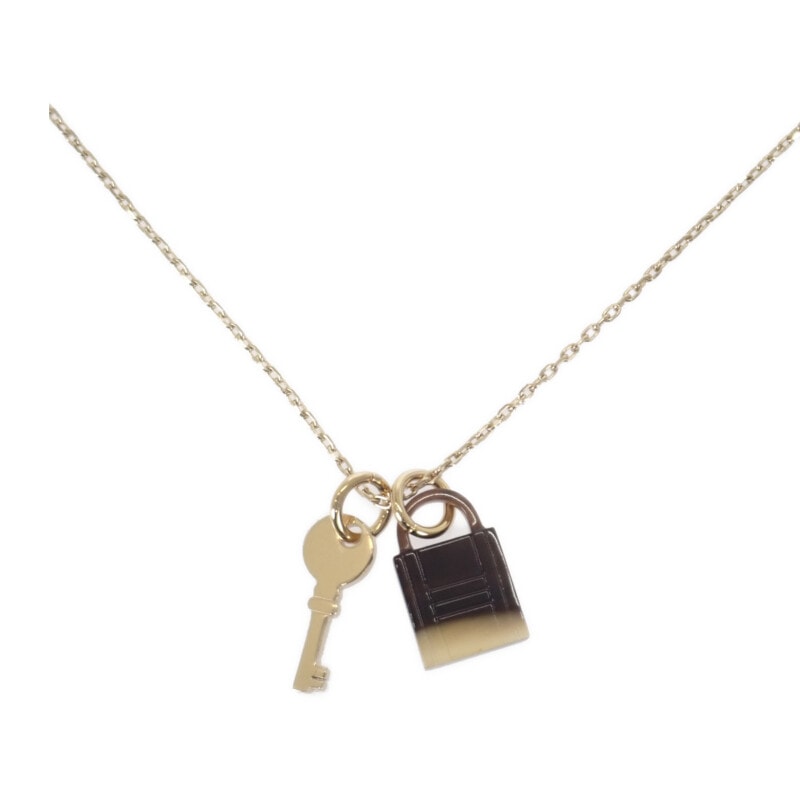 エルメス HERMES アミュレット パドロックPM ネックレス メタル バッファローホーン ゴールド レディース【中古】【SAランク】