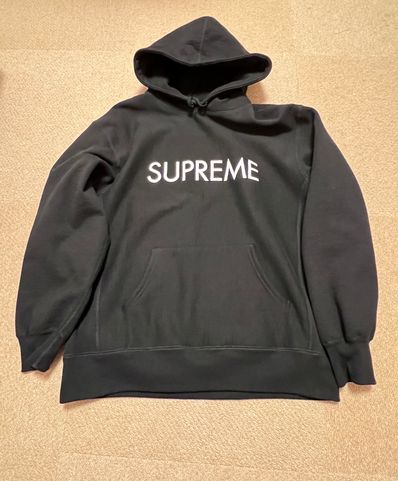 Supreme Capital Hooded Sweatshirt "Black"