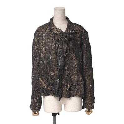 ■美品■ISSEY MIYAKE イッセイミヤケ 長袖シャツ サイズ3 シワ加工 シャツジャケット ブランド古着【中古】20250401/RA3971