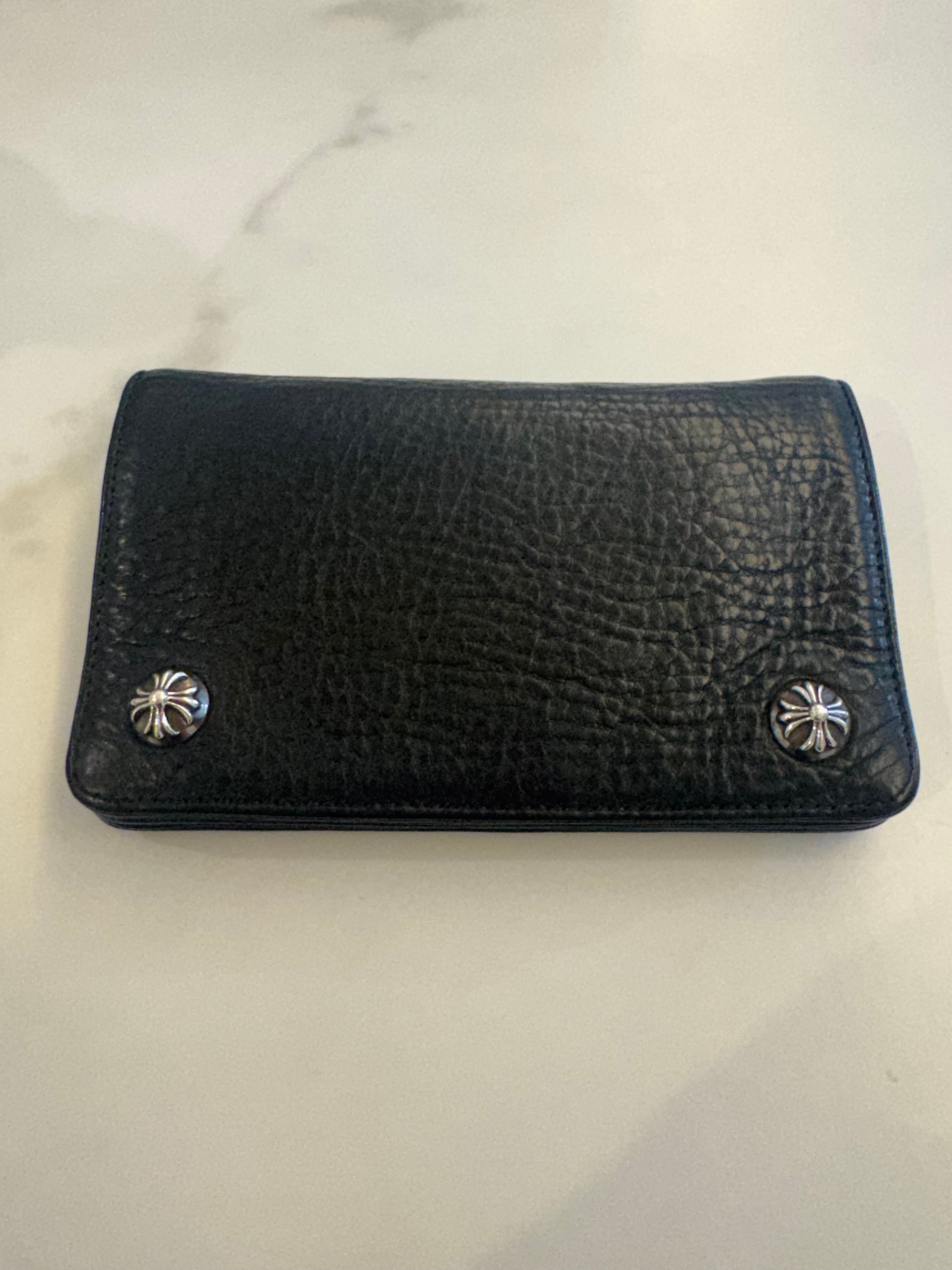 クロムハーツ 1ジップウォレット クロスボール シルバー "ブラック"