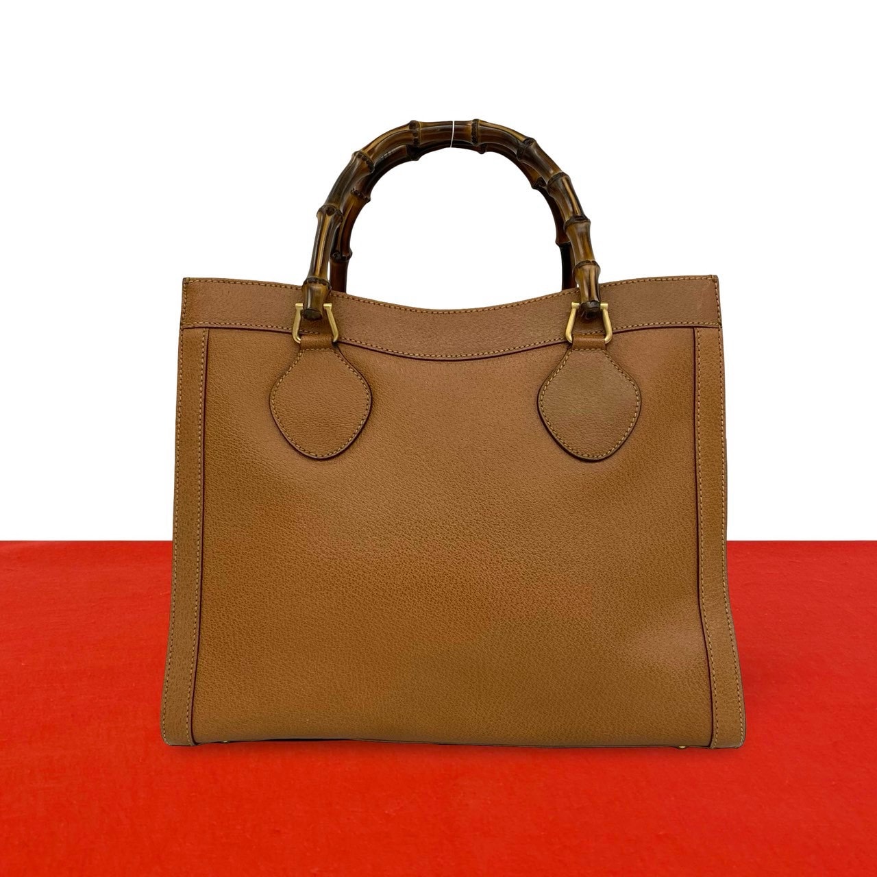 GUCCI グッチ バンブー レザー ハンドバッグ ブラウン
 74886