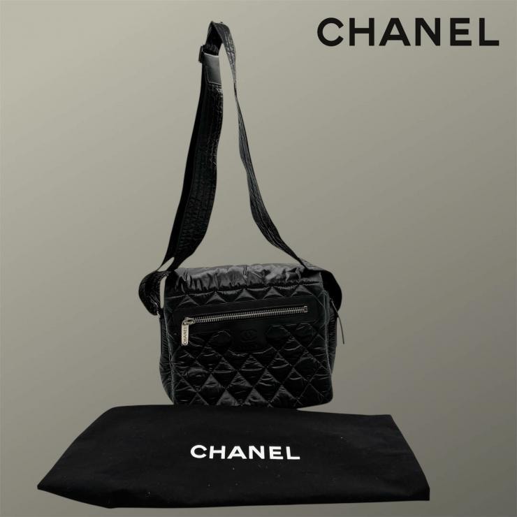 CHANEL シャネル ショルダーバッグ ココ・コクーン メッセンジャーバッグ A48616 ブラック ★中古品★