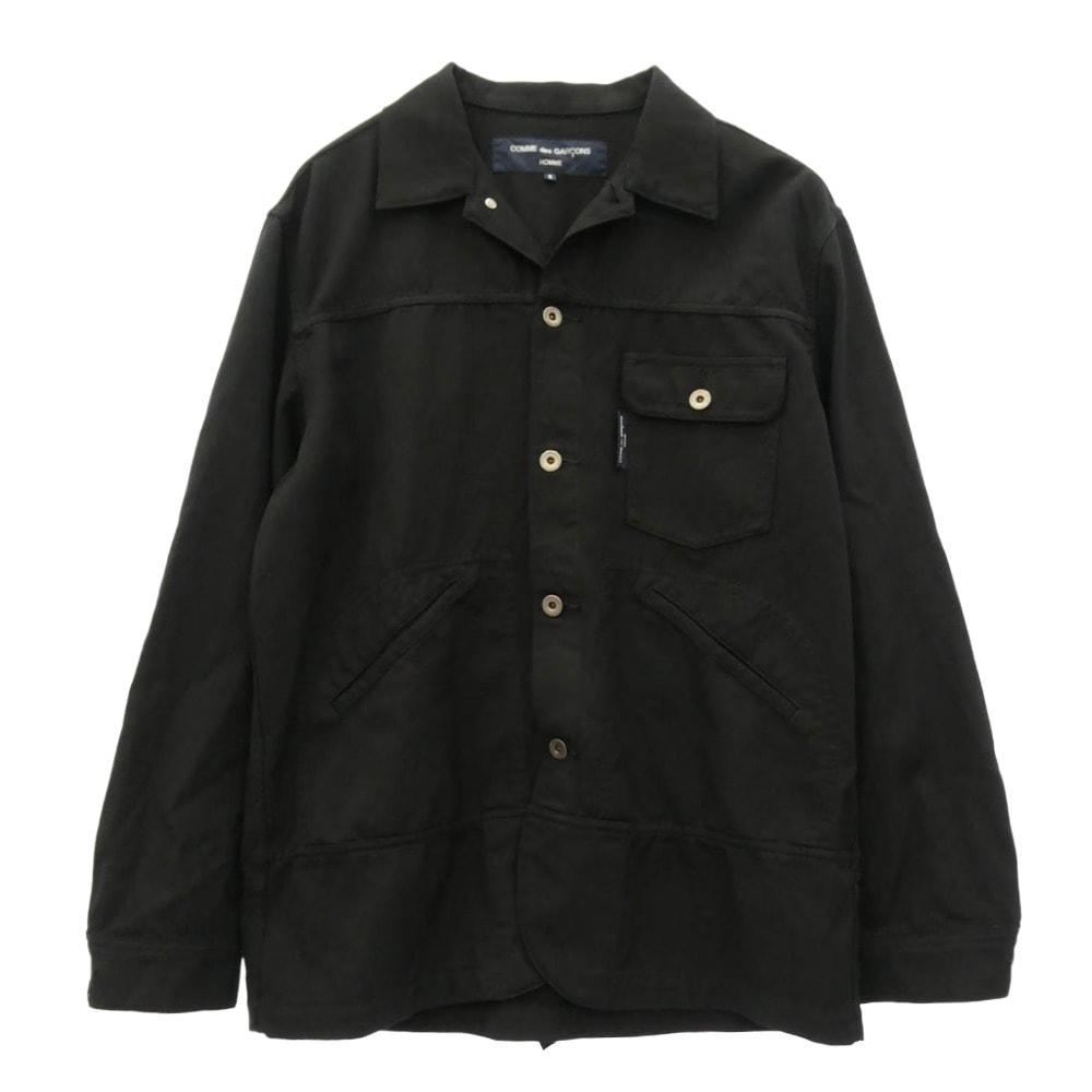 COMME des GARCONS HOMME コムデギャルソンオム ジャケット HG-J002 AD2020 製品染め ウール ジャケット ブラック系 S【中古】