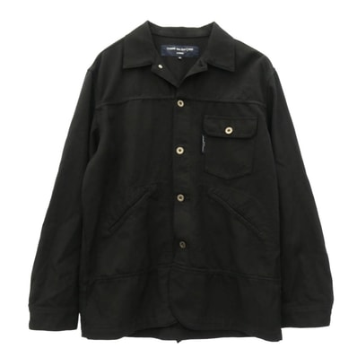 COMME des GARCONS HOMME コムデギャルソンオム ジャケット HG-J002 AD2020 製品染め ウール ジャケット ブラック系 S【中古】