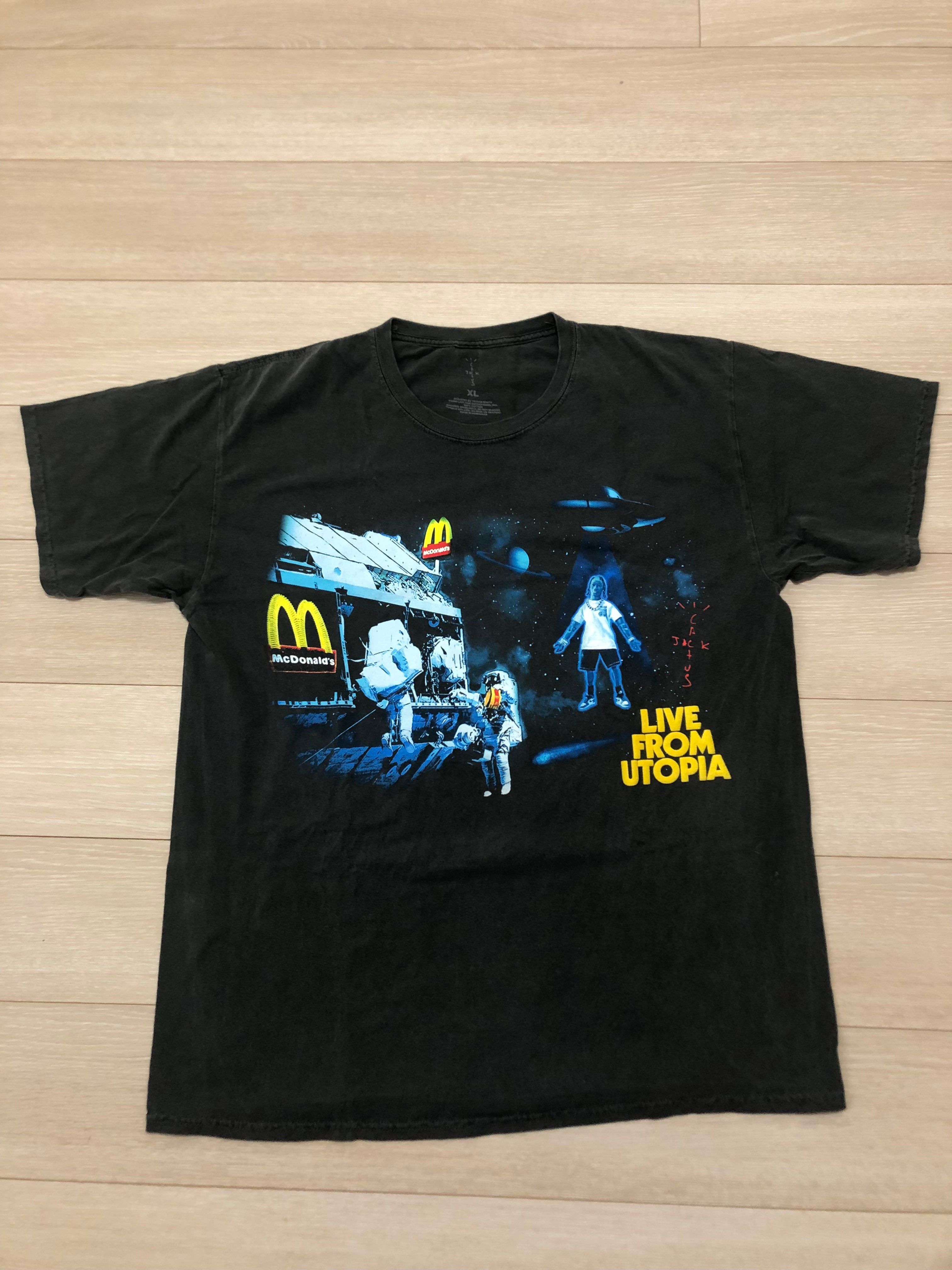 Travis Scott Cactus Jack x McDonald's Live From Utopia T-Shirt "Black"
