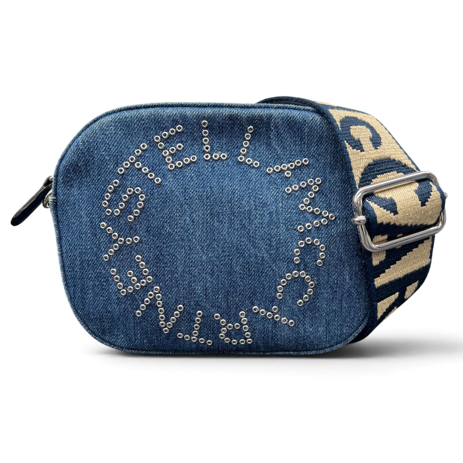 Stella McCartney 希少 極美品 ステラマッカートニー ロゴ デニム 2way ショルダーバッグ ボディバッグ 557903 Aランク 中古 鑑定済
