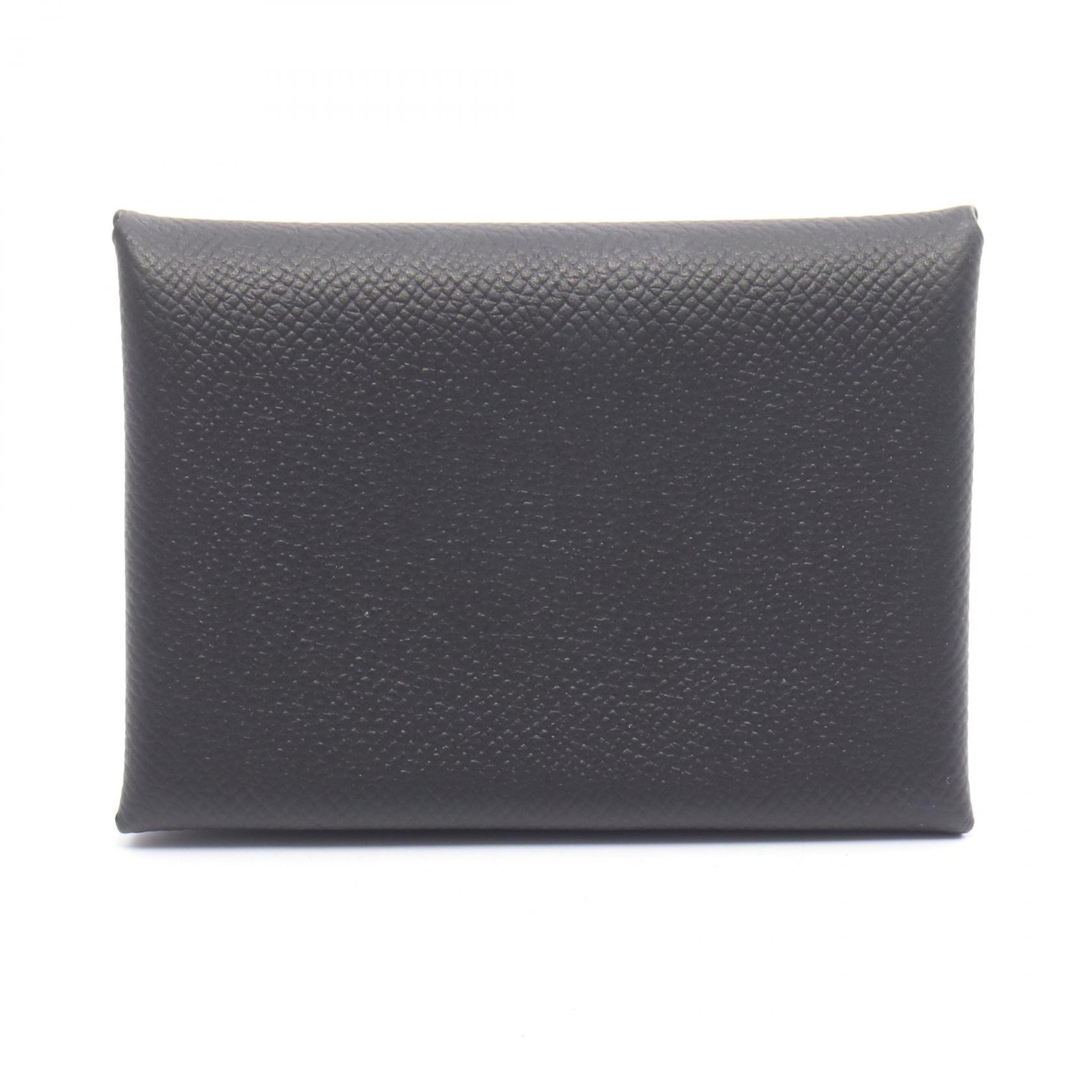 エルメス HERMES カルヴィデュオ コインケース 財布 ヴォーエプソン ヴォーエプソン レディース ブラック系 【中古】
