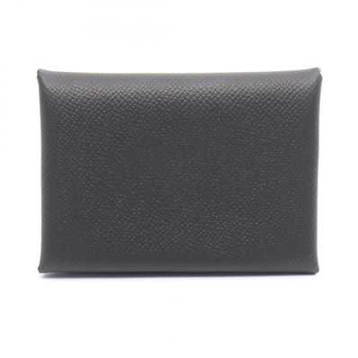 エルメス HERMES カルヴィデュオ コインケース 財布 ヴォーエプソン ヴォーエプソン レディース ブラック系 【中古】
