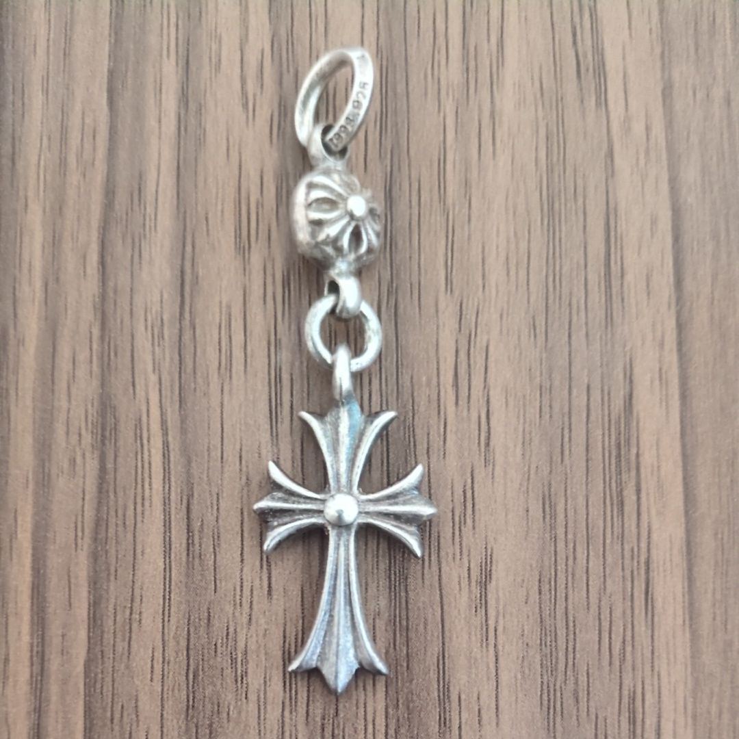 Chrome Hearts 1 Ball Tiny CH Cross Charm "Silver"