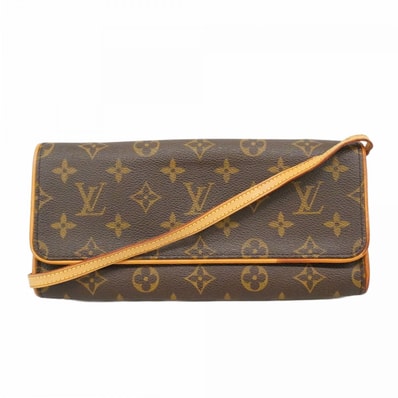 【6dd4525】ルイヴィトン ショルダーバッグ モノグラム ポシェットツインGM M51852 ブラウン【中古】レディース
