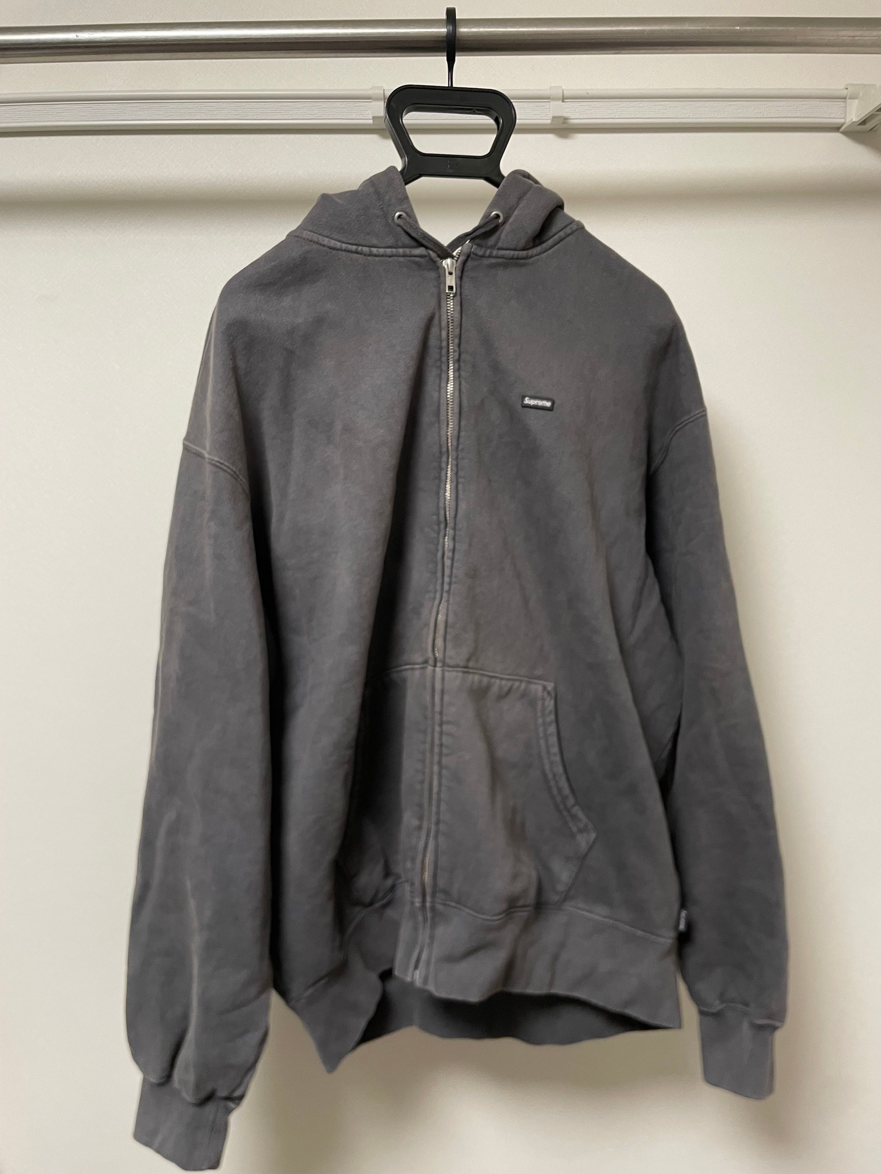 Supreme Overdyed Small Box Zip Up Hooded Sweatshirt "Black"