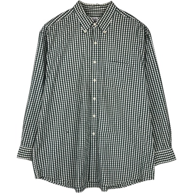 古着 ブルックスブラザーズ Brooks Brothers Est.1818 ギンガムチェック 長袖 ボタンダウンチェックシャツ メンズXL相当/eaa495560