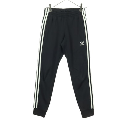 adidas アディダス ワンポイントロゴ ジャージ ジョガーパンツ XS ブラック トレフォイルロゴ
