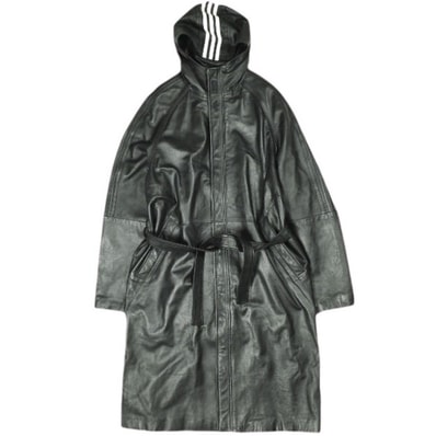 新品 KITH NYC x adidas キスニューヨークシティ アディダス 25SS 別注 Football Stadium Coat レザー フットボールスタジアムコート JD7940 M BLACK 革ジャン 定価275,000円 アウター g25999