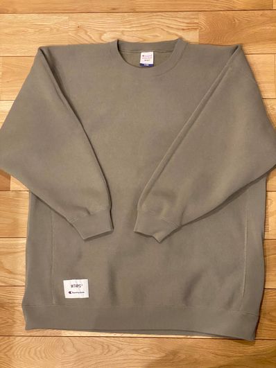 Wtaps ACADEMY / CREW NECK / COTTON. CHAMPION. REVERSE WEAVE "Olive Drab" (672)