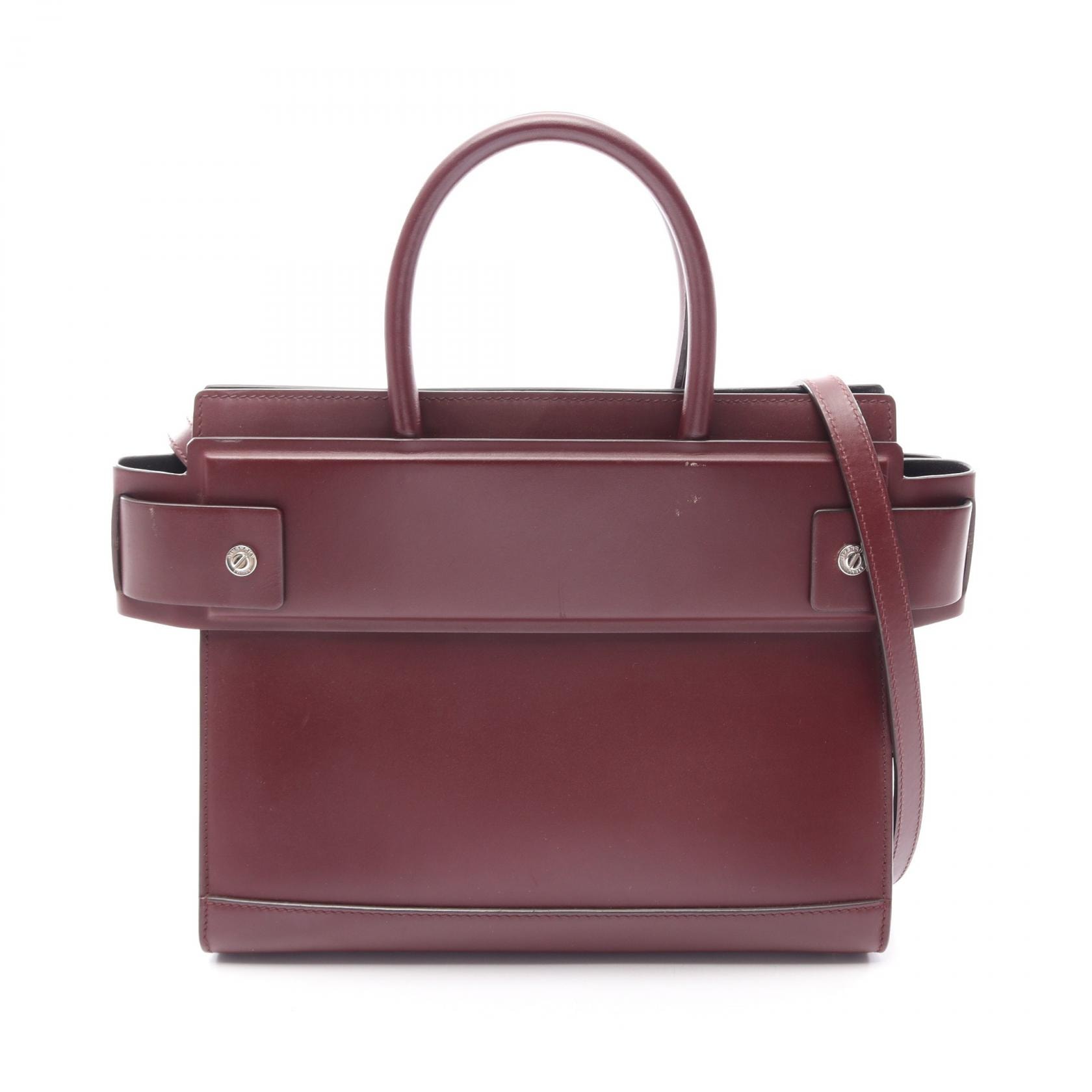 ジバンシィ GIVENCHY ホライゾン ミディアム 2WAY ハンドバッグ バッグ レザー レディース ボルドー系 【中古】