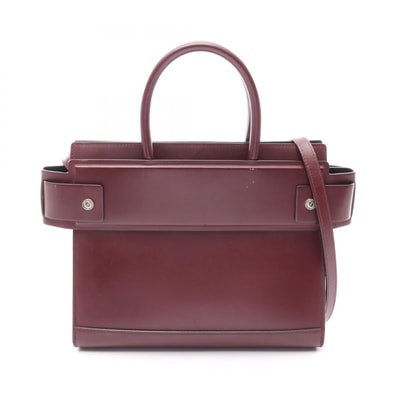 ジバンシィ GIVENCHY ホライゾン ミディアム 2WAY ハンドバッグ バッグ レザー レディース ボルドー系 【中古】