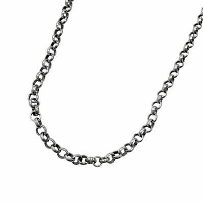 美品 クロムハーツ ロールチェーンネックレス シルバー メンズ