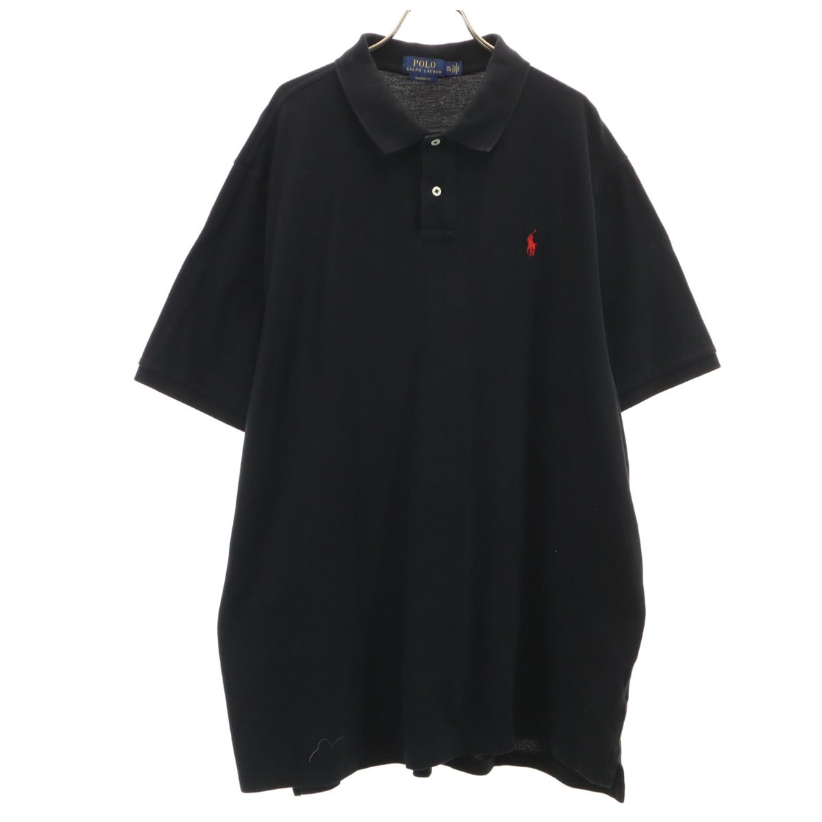 POLO RALPH LAUREN ポロラルフローレン 半袖 ポロシャツ XXL ブラック 鹿の子 ビッグサイズ CLASSIC FIT