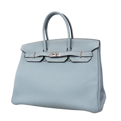 ★SALE【6ia1106】エルメス ハンドバッグ バーキン35 トゴ ブルーラン シルバー金具 □P刻印【中古】レディース