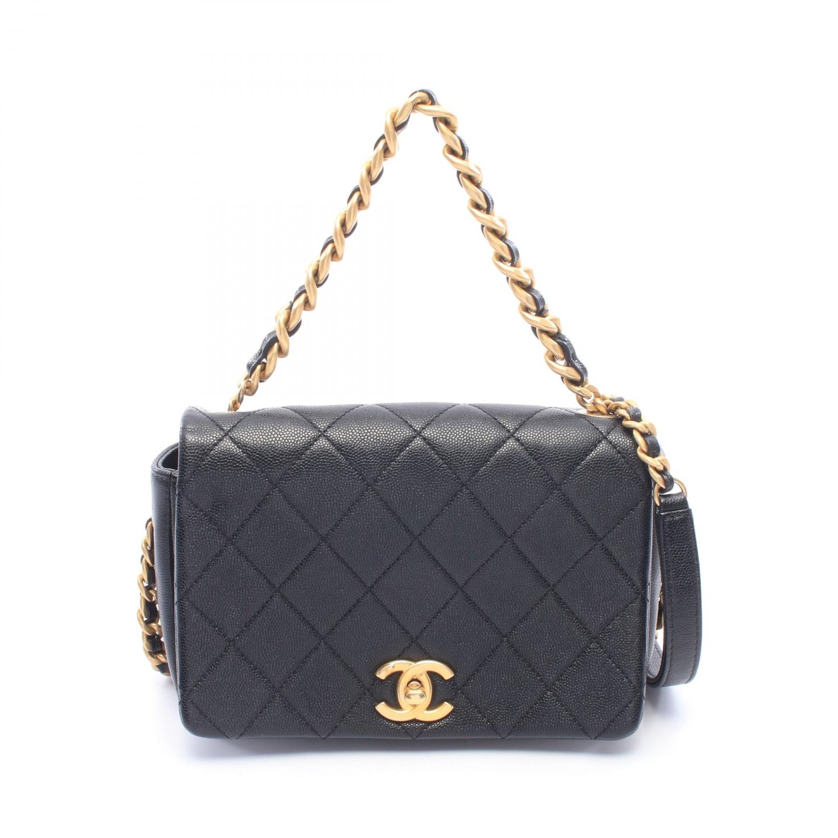 シャネル CHANEL マトラッセ ショルダーバッグ バッグ キャビアスキン(グレインドカーフ) レディース ブラック系 AS3103 【中古】