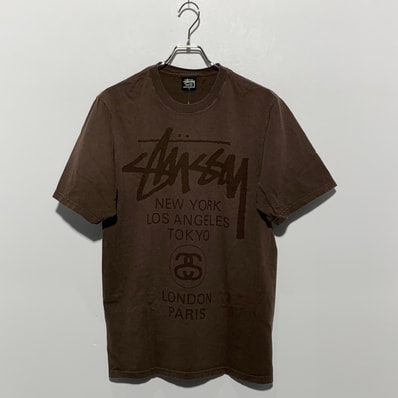 Stussy World Tour Tee "Sun Faded Brown"