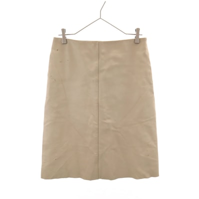 A.P.C. アーペーセー フランス製 ミディ丈 牛革レザー タイトスカート M ベージュ