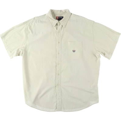 古着 90年代 ラルフローレン チャップス シアサッカー 半袖 ボタンダウン ストライプシャツ メンズXXL相当 ヴィンテージ/eaa537267